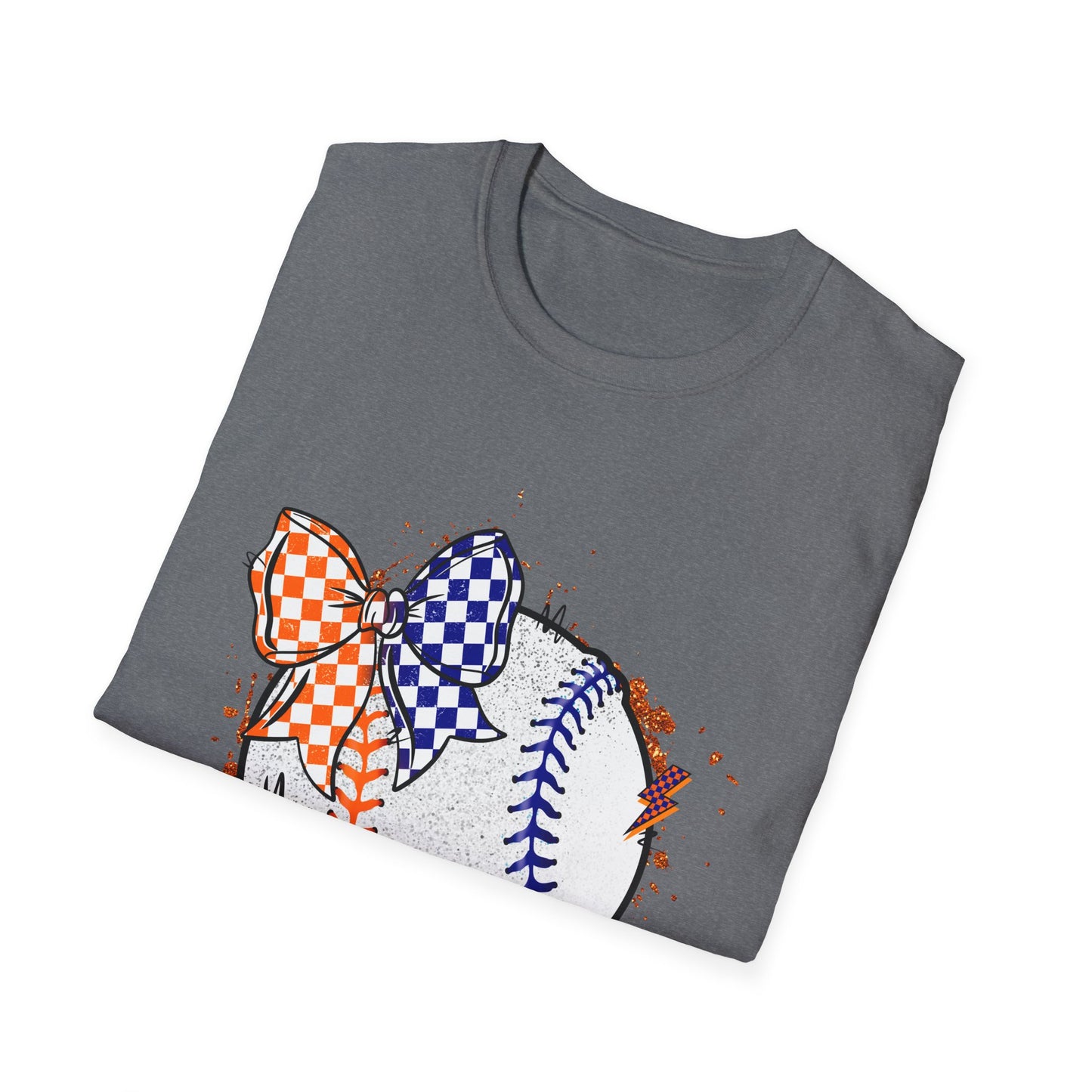 Orange and Blue Baseball with Bow