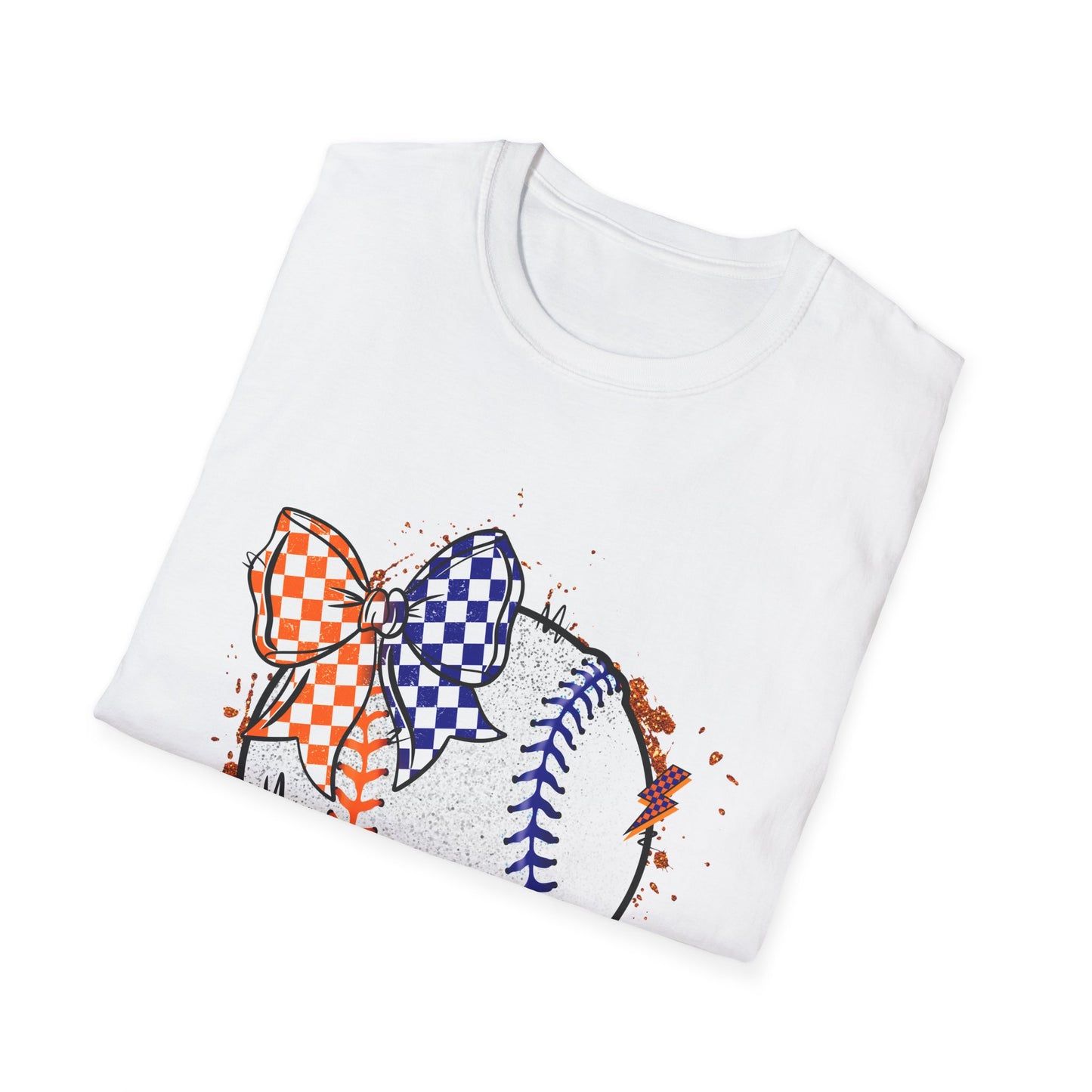 Orange and Blue Baseball with Bow