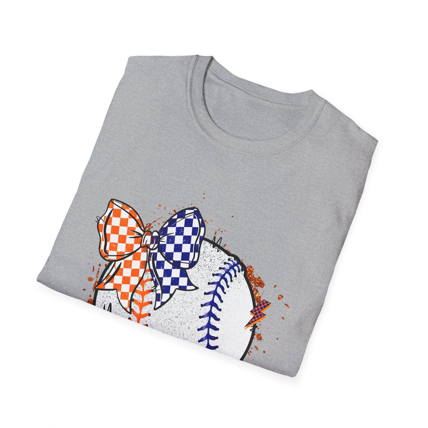 Orange and Blue Baseball with Bow