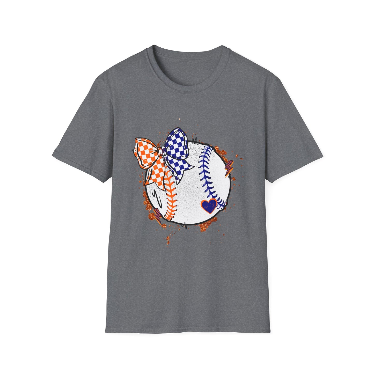 Orange and Blue Baseball with Bow