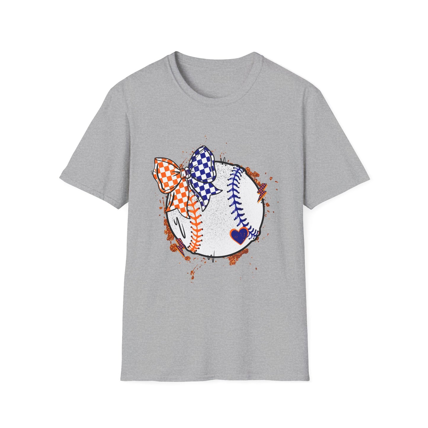 Orange and Blue Baseball with Bow
