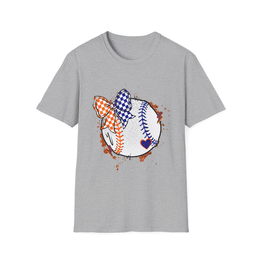 Orange and Blue Baseball with Bow